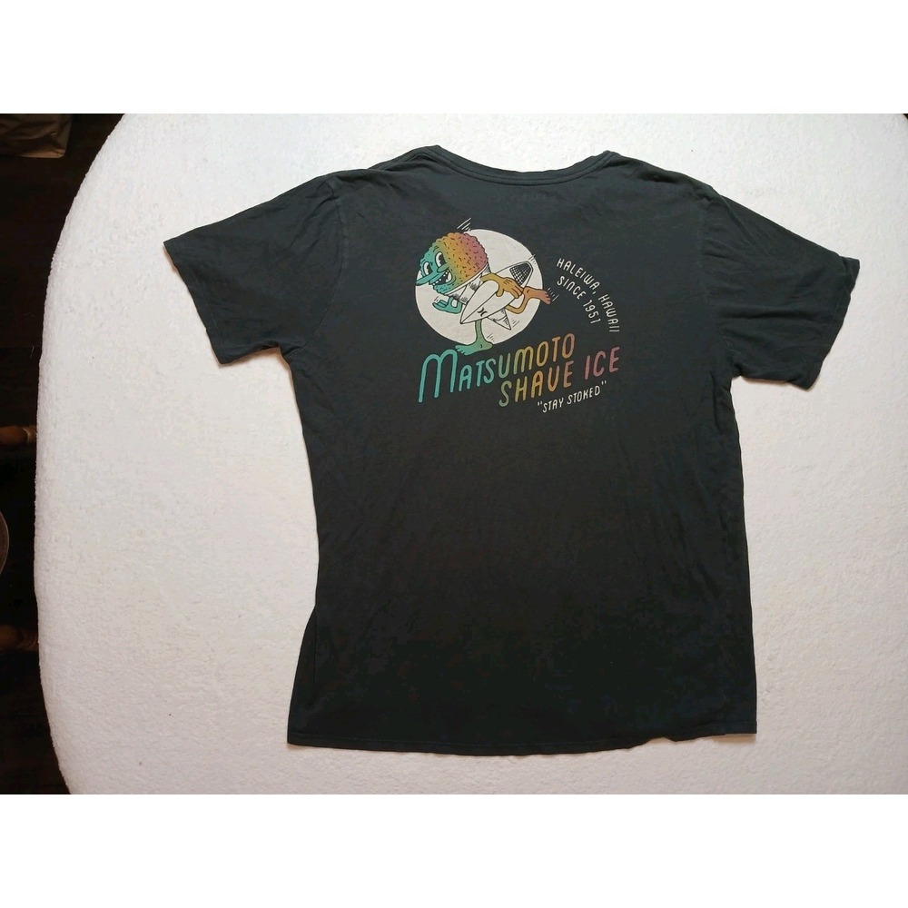 Hurley Matsumoto Shave Ice Shirt Mens Size Large Black Hawaii Surf Graphic Tee - Picture 5 of 8